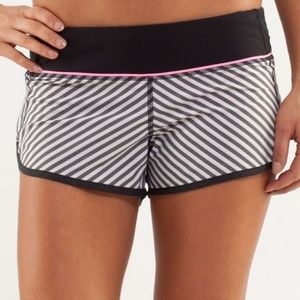 Lululemon Speed Shorts Classic Stripe